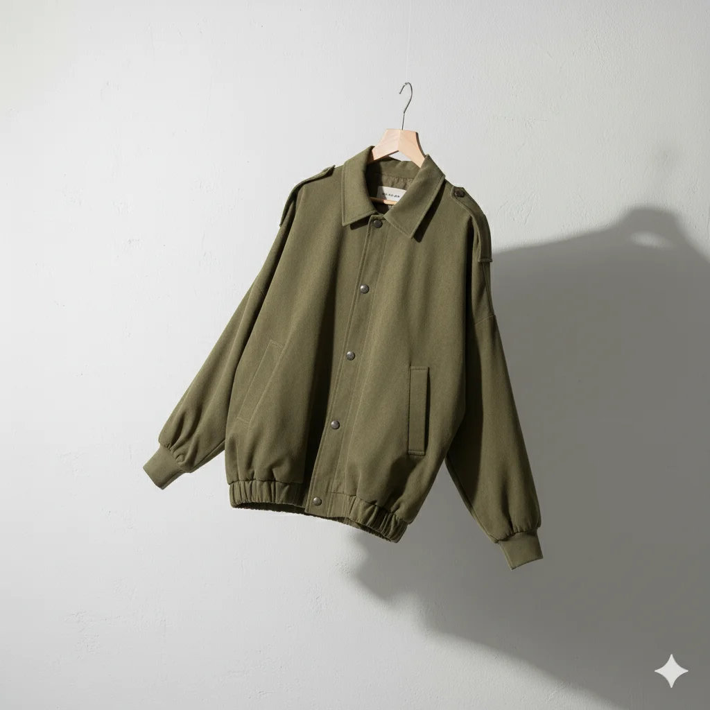 Jacket Olive wool jacket - Image 1