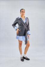 Serenity tie blazer in Navy Blue - Image 6