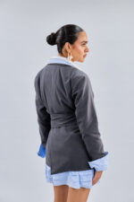 Serenity tie blazer in Navy Blue - Image 10