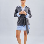Serenity Tie Blazer in Grey