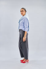 Volume Curve Pants in Navy Blue - Image 7