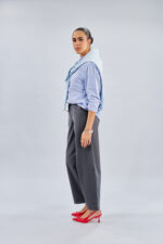 Volume Curve Pants in Navy Blue - Image 8