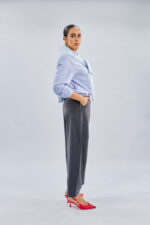 Volume Curve Pants in Navy Blue - Image 8