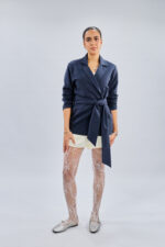 Serenity Tie Blazer in Grey - Image 6