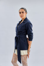 Serenity tie blazer in Navy Blue - Image 2