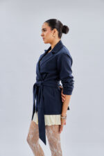 Serenity Tie Blazer in Grey - Image 12