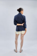 Serenity tie blazer in Navy Blue - Image 4