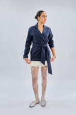 Serenity tie blazer in Navy Blue - Image 4