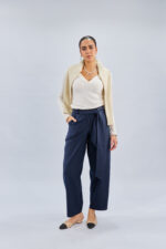 Volume Curve Pants in Navy Blue