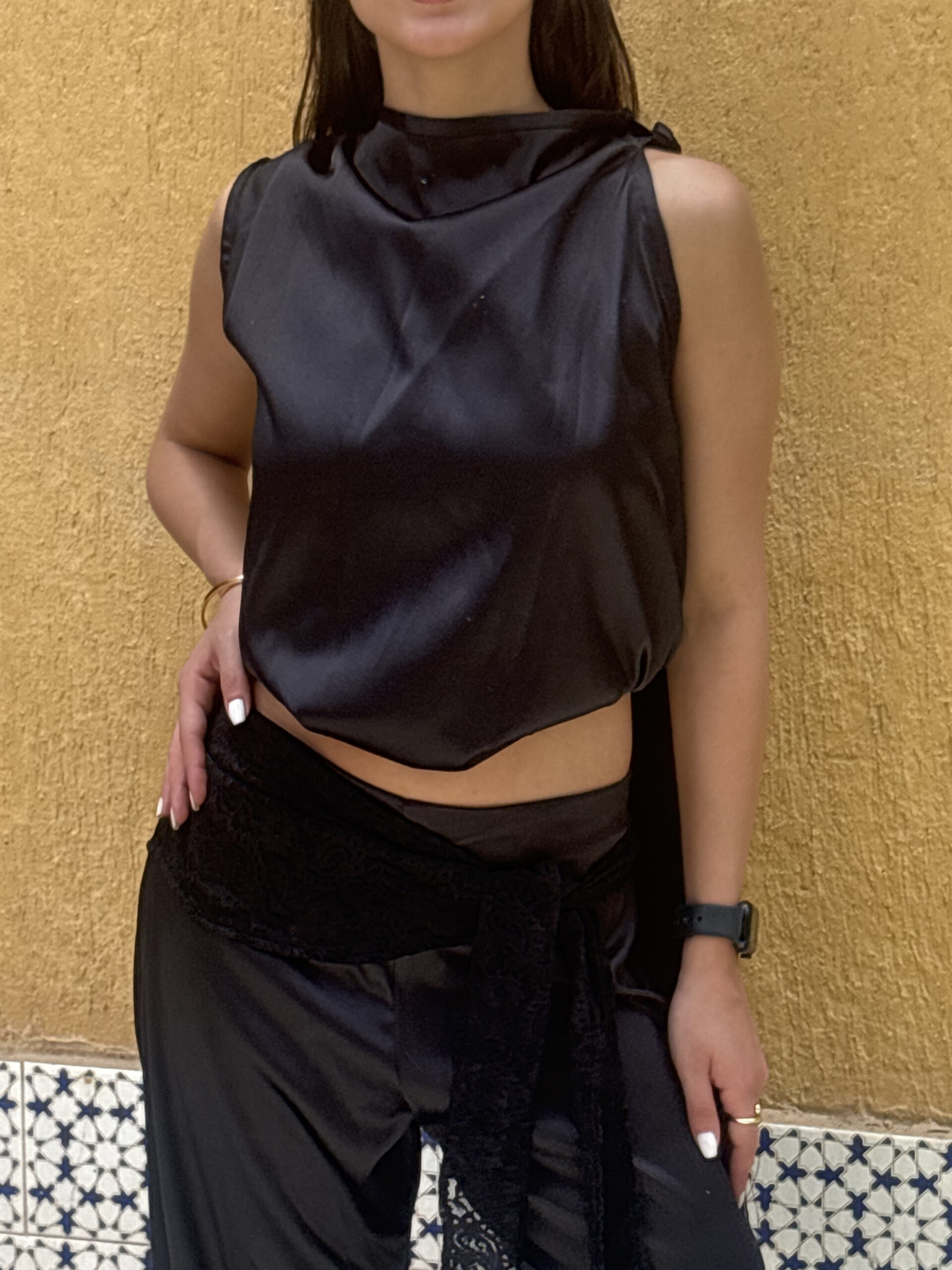 IMG_3734 The Noir Scarf Blouse - Image 1