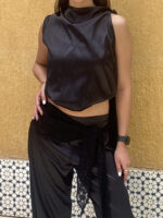 The Noir Scarf Blouse - Image 3